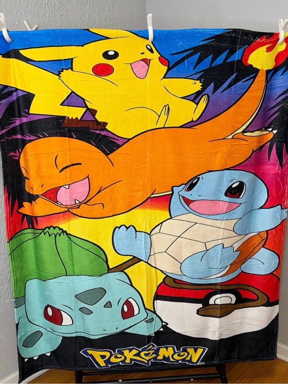 Pokémon Kids Throw Blanket - Yellow, Orange, Blue, Green